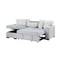 Global Furniture Usa Transitional Fabric U0204 Light Grey /White Pull Out Sofa Bed 5038 - alternate 9